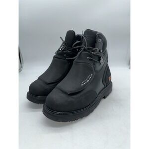 Timberland Pro Met Guard Work Boot Men's 10.5 M Steel Toe Black Leather 53530 WP